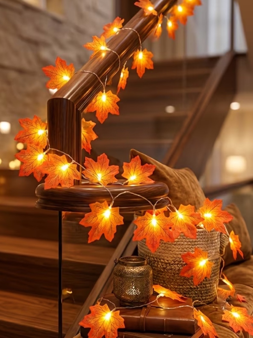 Maple Leaf String LED Lights NIP 🍁 - Picture 2 of 11